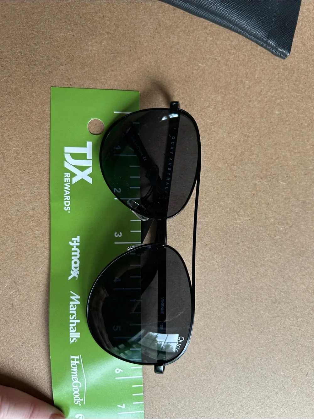 Quay Black Aviator Sunglasses